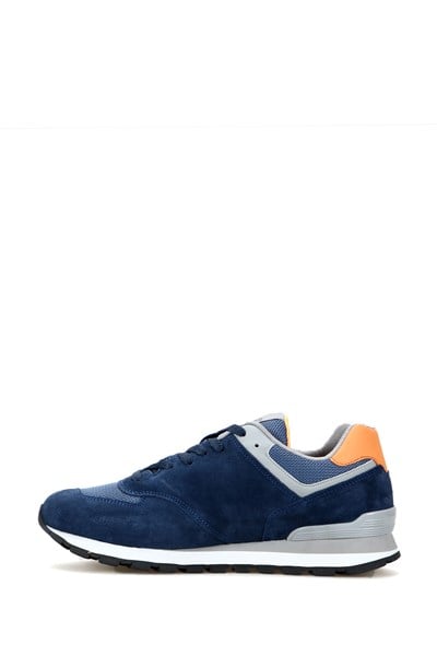 Chile Genuine Leather Dark Indigo Pacified Men's Sports Shoes