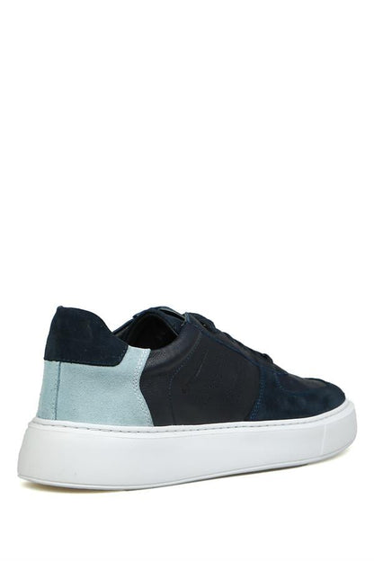 Real Leather Navy Men's Shoes