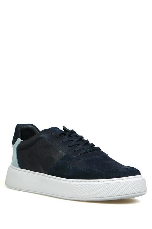 Real Leather Navy Men's Shoes