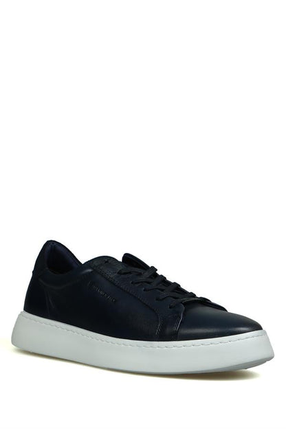 Genuine Leather Navy Men's Shoes