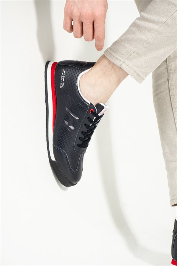 Navy Red Men's Shoes
