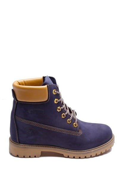 Genuine Leather Navy Men's Boots