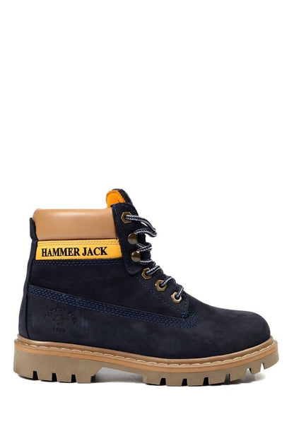 Genuine Leather Navy Female Boots