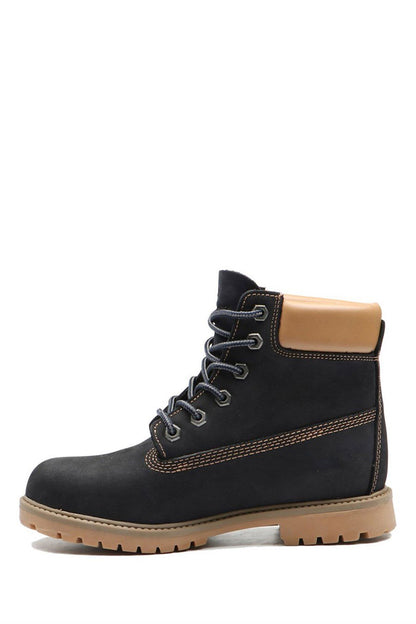 Genuine Leather Navy Female Boots