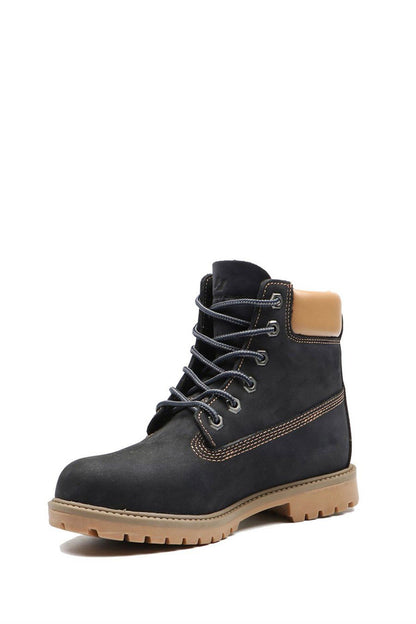 Genuine Leather Navy Female Boots