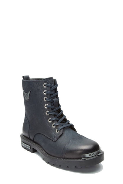 Genuine Leather Navy Men's Boots