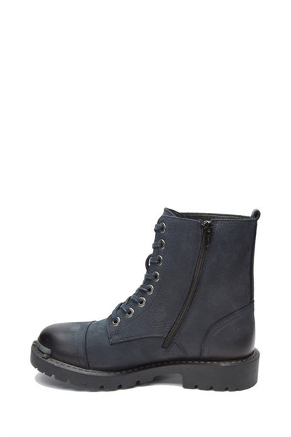Genuine Leather Navy Men's Boots