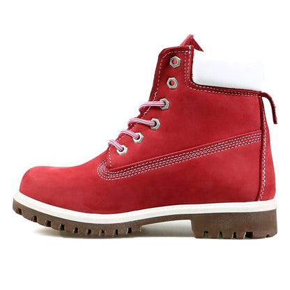 Genuine Leather Red Boots