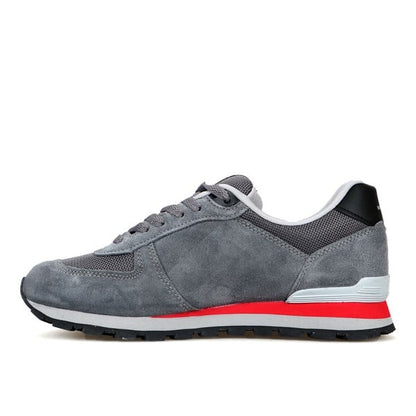 Peru Real Leather Meet Grey Red Lace Men's Athletic Shoes