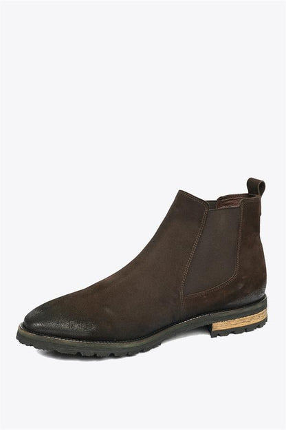 Genuine Leather Coffee Suet Outdoor Men's Boots