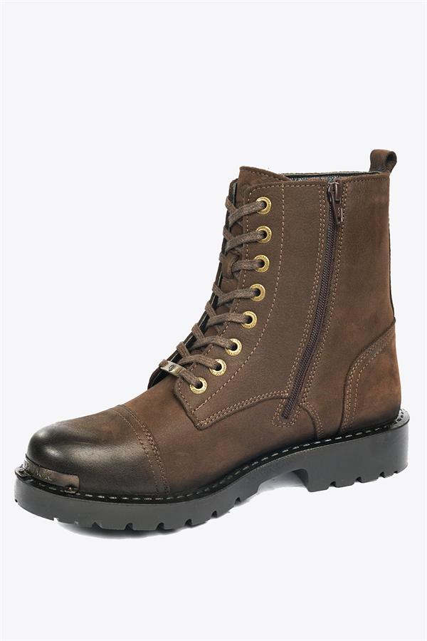Genuine Leather Coffee  Men's Boots