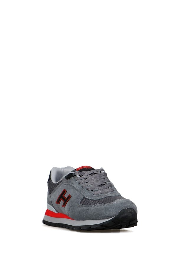 Peruvian Genuine Leather Mint Grey Red Women's Athletic Shoes
