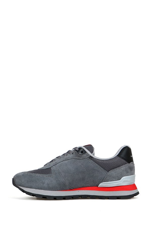 Peruvian Genuine Leather Mint Grey Red Women's Athletic Shoes