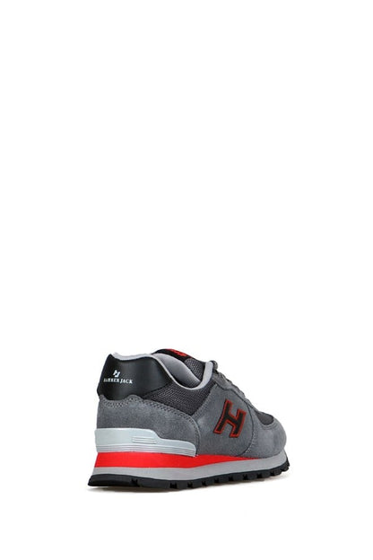 Peruvian Genuine Leather Mint Grey Red Women's Athletic Shoes