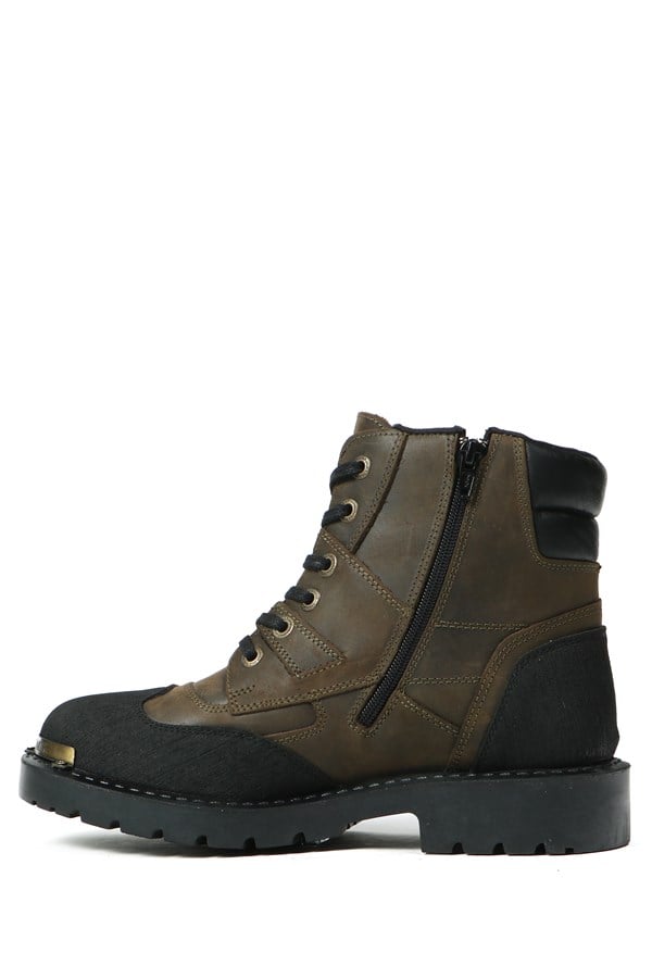 Genuine Leather Olive Men's Boots