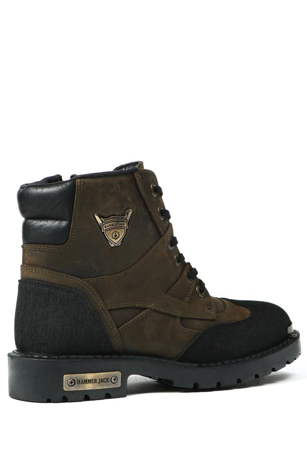 Genuine Leather Olive Men's Boots