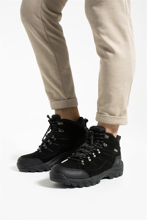 Homer Waterproof Black Suede Outdoor Trekking Boots