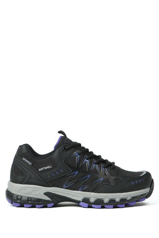Oro Waterproof Black And Purple Outdoor Female Shoes