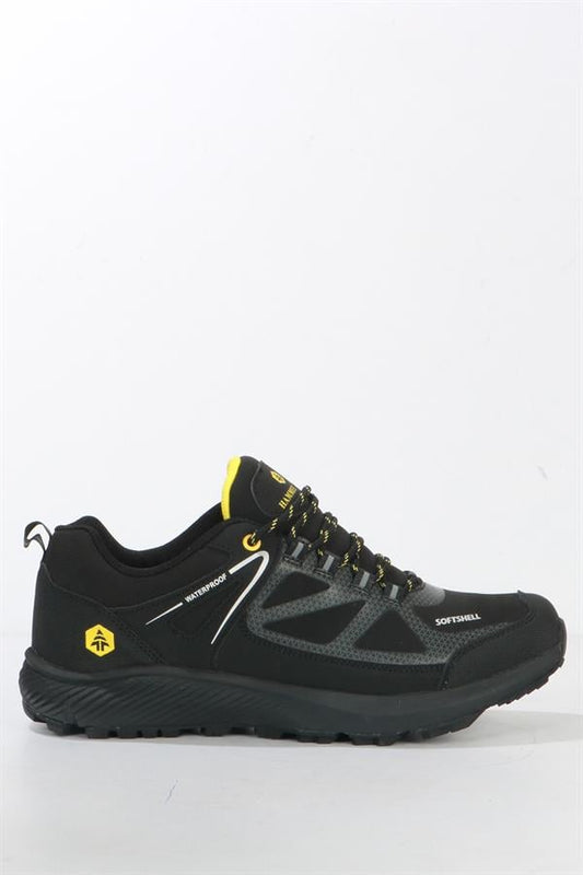 Walker Waterproof Black and Yellow Outdoor Men's Shoes
