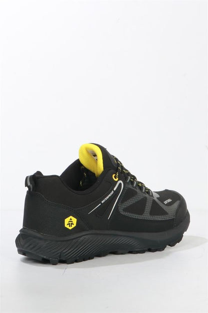 Walker Waterproof Black and Yellow Outdoor Men's Shoes