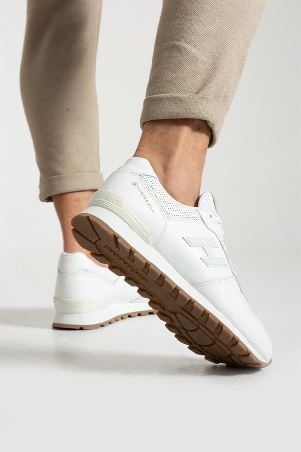 Peruvian True Leather White Pancake Men's Sports Shoes