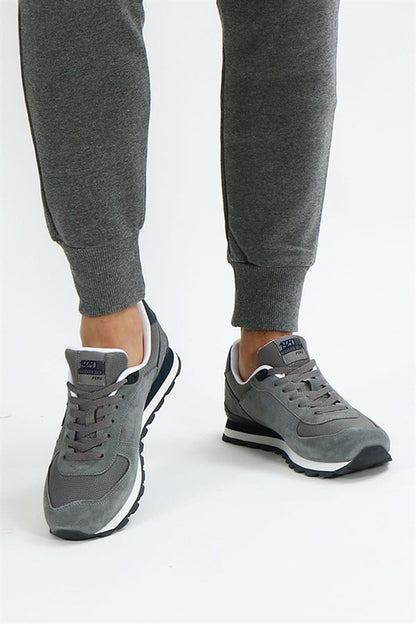 Peruvian Genuine Leather Grey Men's Sports Shoes