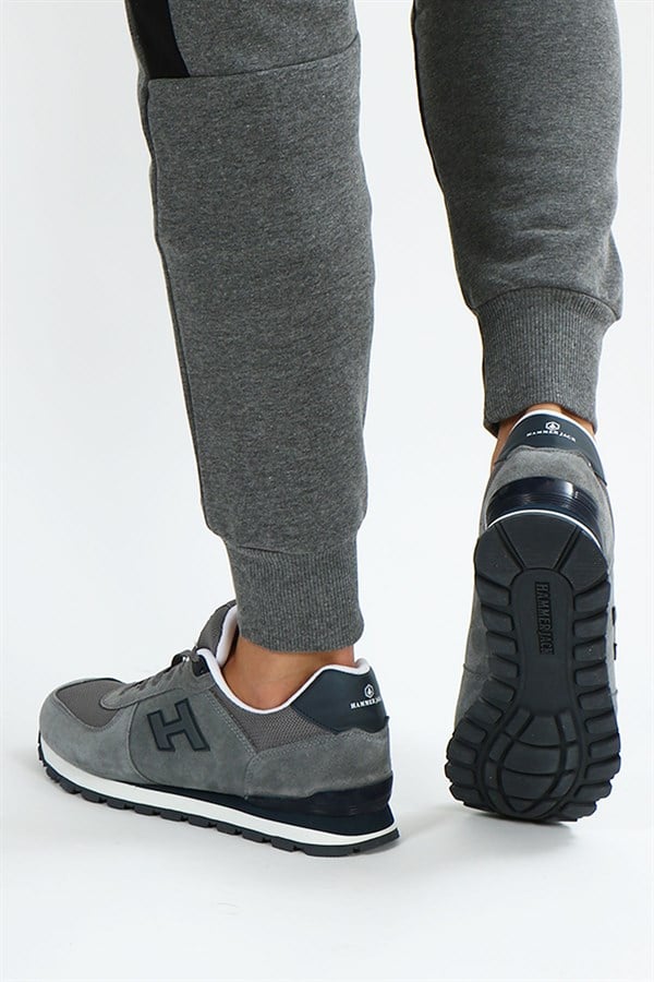 Peruvian Genuine Leather Grey Men's Sports Shoes