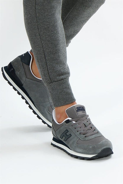 Peruvian Genuine Leather Grey Men's Sports Shoes