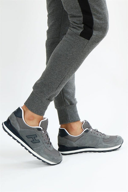 Peruvian Genuine Leather Grey Men's Sports Shoes