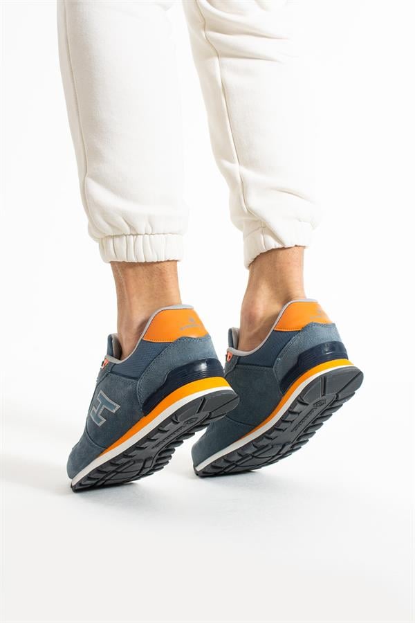Peruvian Genuine Leather Blue Turquoise Men's Athletic Shoes