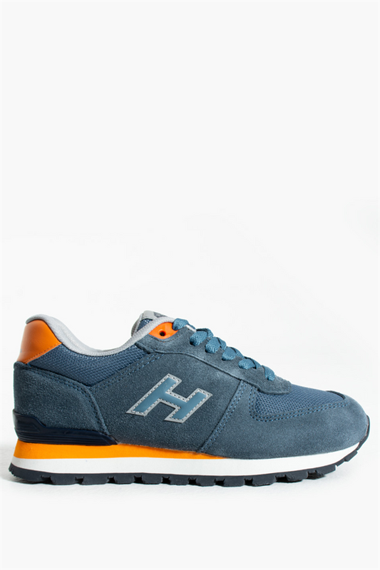 Peru Real Leather Coat Blue Grayed Women's Sports Shoes
