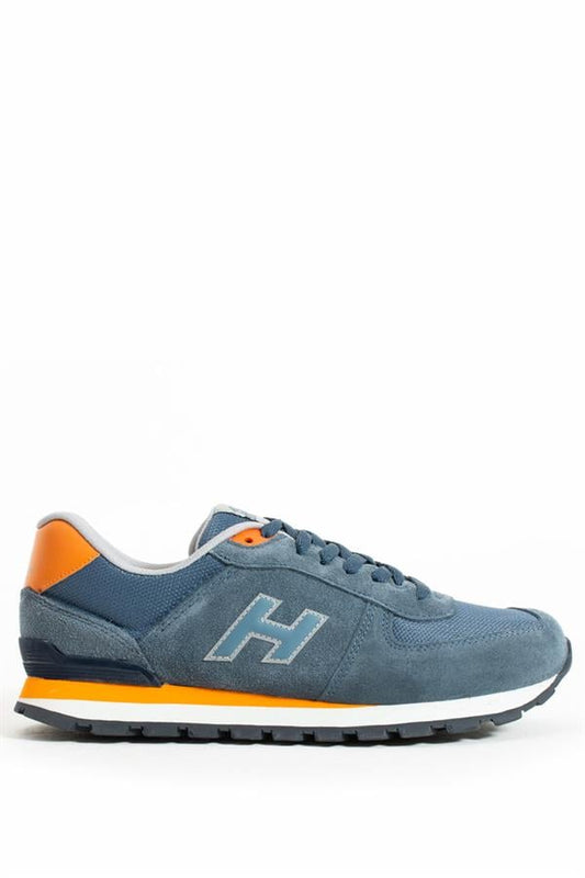Peruvian Genuine Leather Blue Turquoise Men's Athletic Shoes