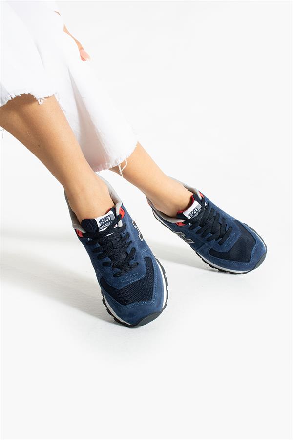 Peruvian Genuine Leather Dark Indigo Red Women's Shoes