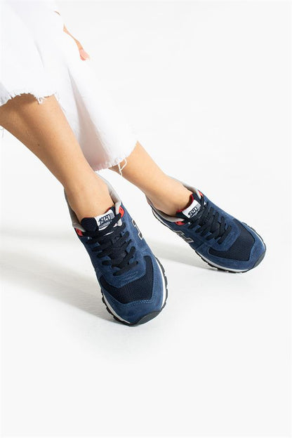 Peruvian Genuine Leather Dark Indigo Red Women's Shoes