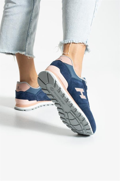 Peruvian True Leather Dark Indigo Powdered Women's Sports Shoes