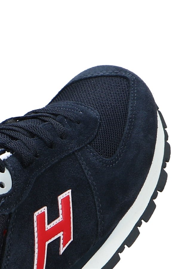 Peruvian Genuine Leather Navy Grey Red Men's Athletic Shoes