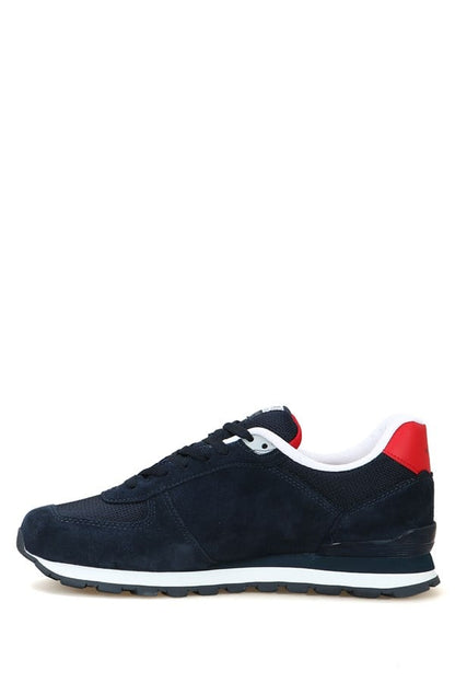 Peruvian Genuine Leather Navy Grey Red Men's Athletic Shoes