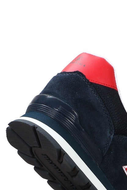 Peruvian Genuine Leather Navy Grey Red Men's Athletic Shoes