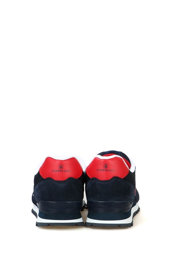 Peruvian Genuine Leather Navy Grey Red Men's Athletic Shoes