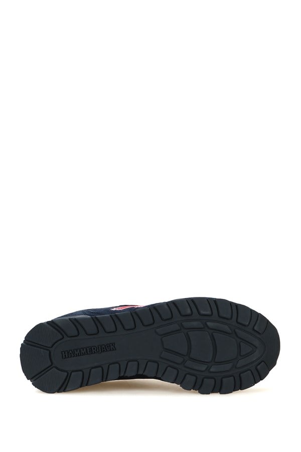 Peruvian Genuine Leather Navy Grey Red Men's Athletic Shoes