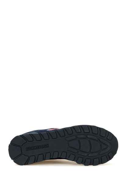 Peruvian Genuine Leather Navy Grey Red Men's Athletic Shoes