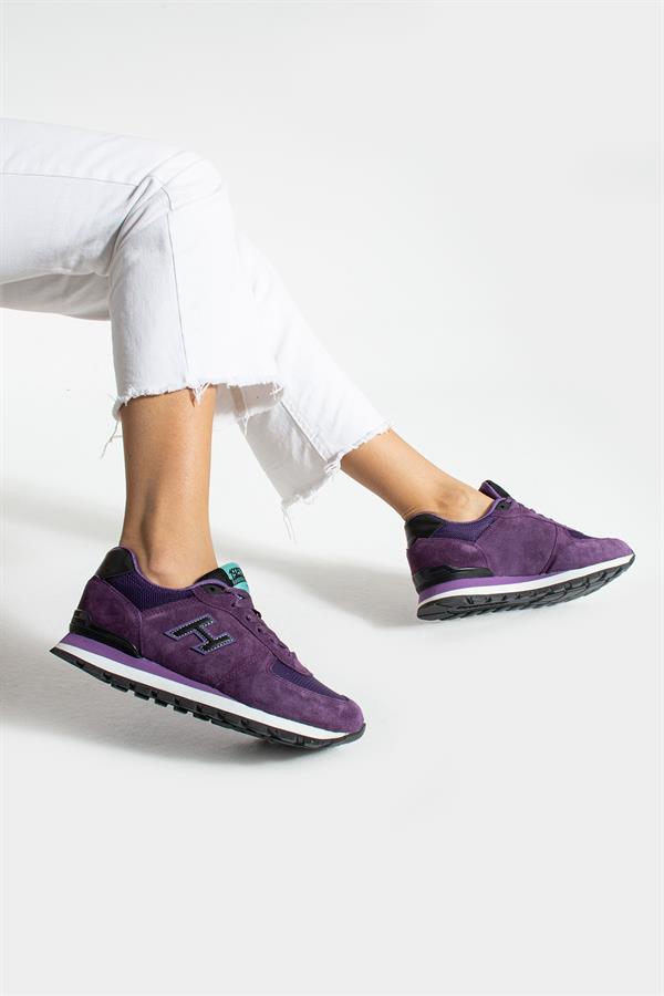 Peru Real Leather Lazer Black Women's Athletic Shoe