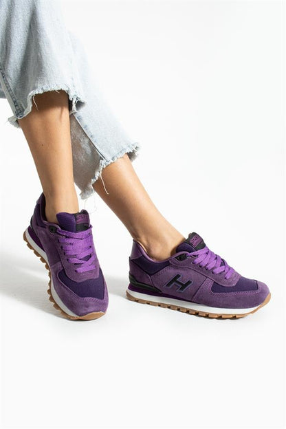 Peruvian Genuine Leather Purple Women's Sports Shoes
