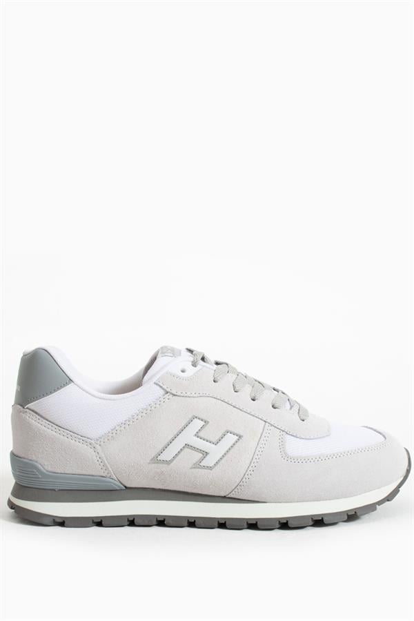 Peru Real Leather White Purple Gray Men's Sports Shoes