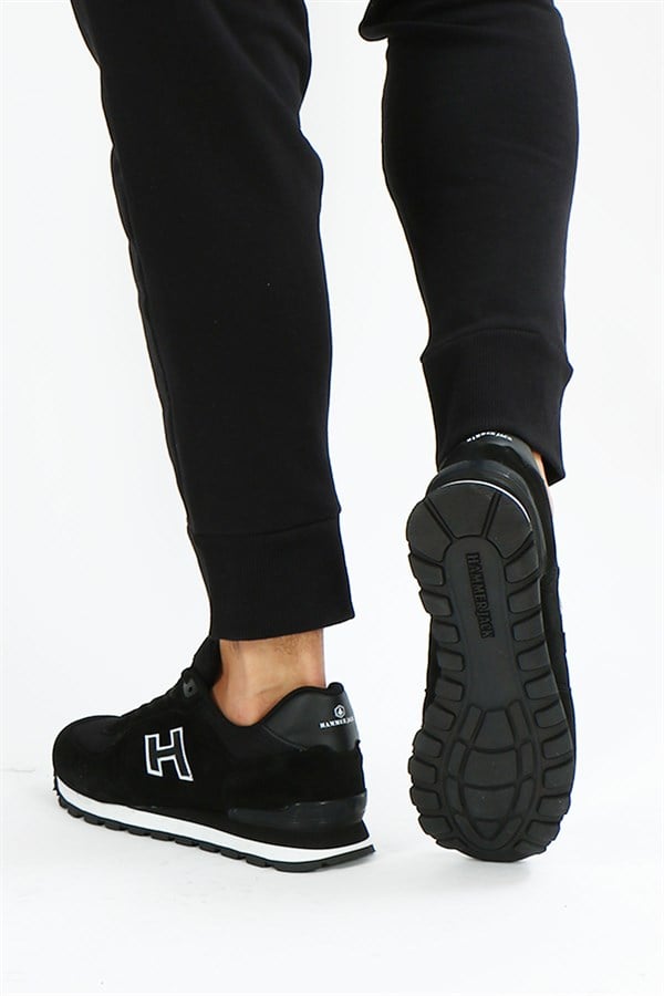 Peruvian Genuine Leather Black Men's Athletic Shoes