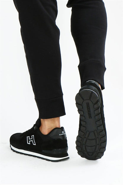 Peruvian Genuine Leather Black Men's Athletic Shoes