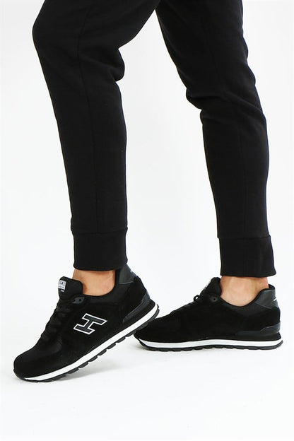 Peruvian Genuine Leather Black Men's Athletic Shoes