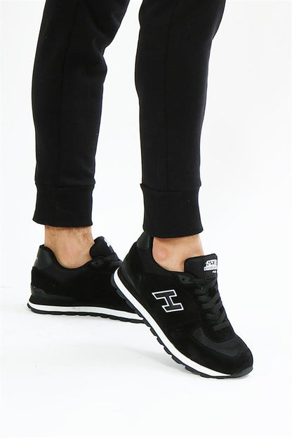 Peruvian Genuine Leather Black Men's Athletic Shoes