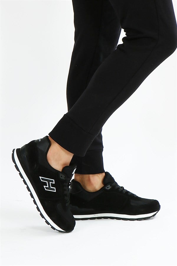 Peruvian Genuine Leather Black Men's Athletic Shoes