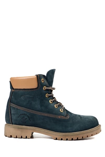 Genuine Leather Petrol Blue Men's Boots